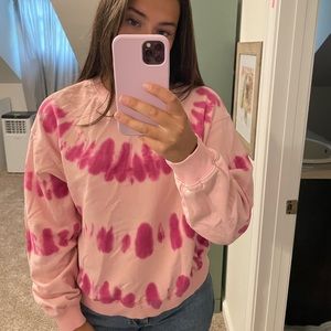 Pink Tie-Dye Crewneck | Boutique (Le Lis) size S